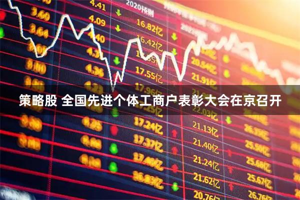 策略股 全国先进个体工商户表彰大会在京召开