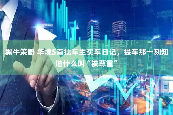 黑牛策略 华境S首批车主买车日记，提车那一刻知道什么叫“被尊重”
