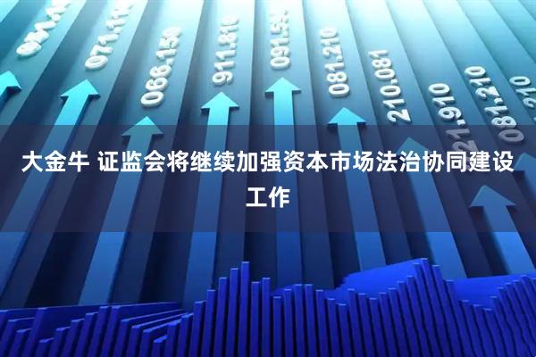 大金牛 证监会将继续加强资本市场法治协同建设工作